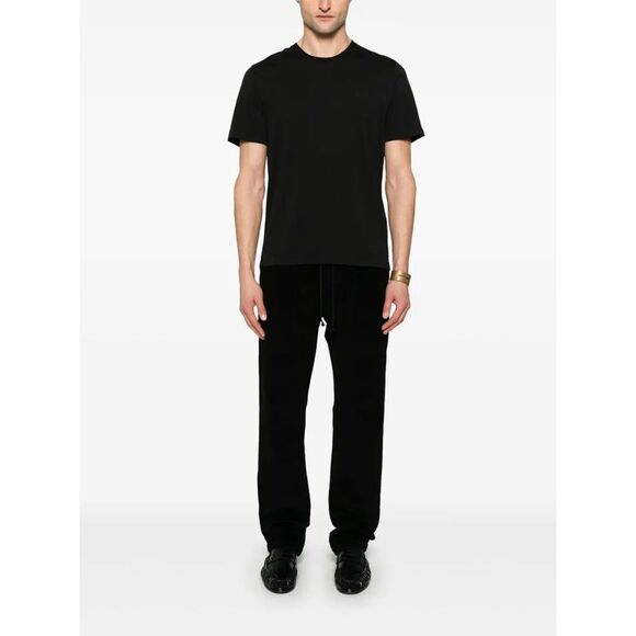 Saint Laurent Men Cassandre Embroidery Cotton T-Shirt